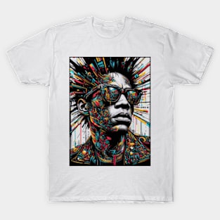 Abstract portrait of Jean Michel Basquiat T-Shirt